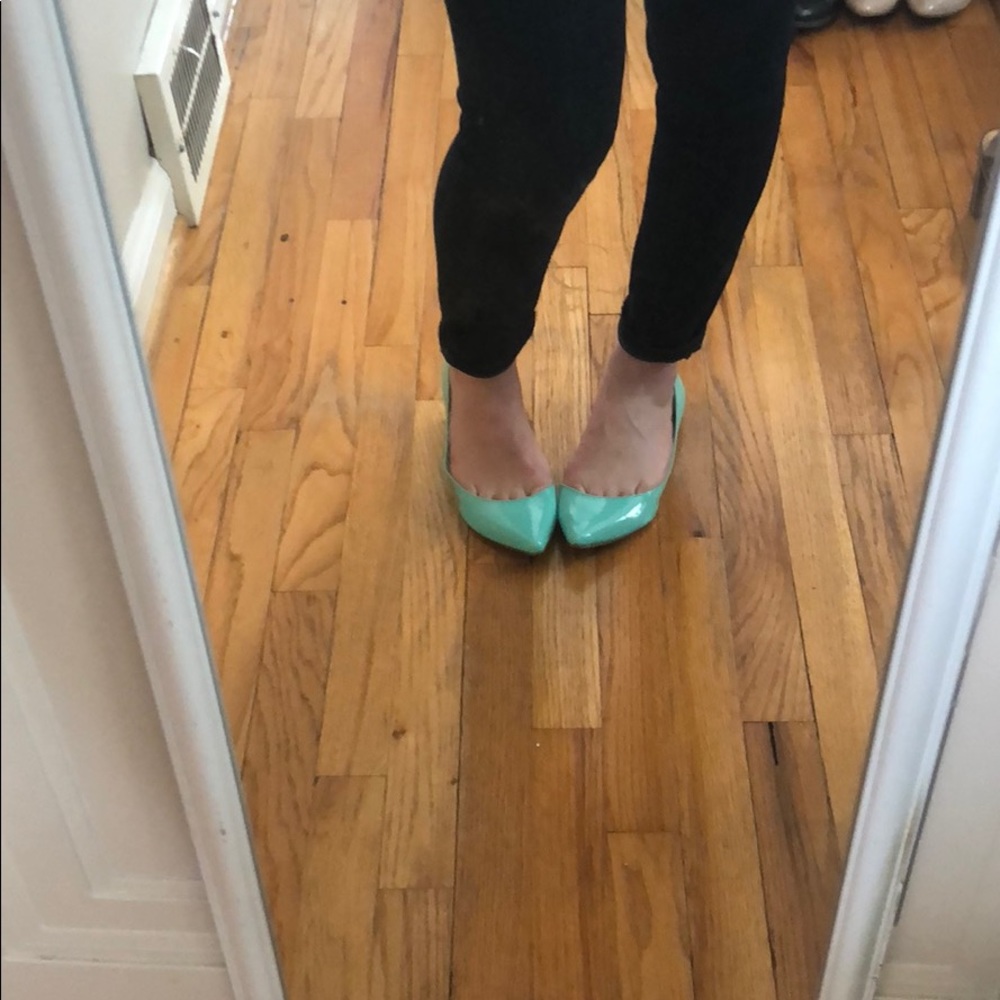 Turquoise Madden Girl D’Orsay Flats Sz 6.5